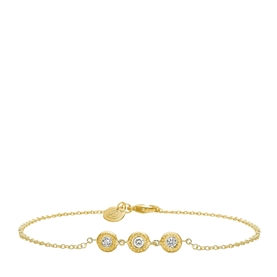 Dulong Glory Armbånd M. 3 brillant, 18K Guld